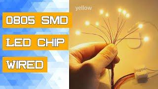 0805 Smd Led Chip Wired  With 3V Button Battery Box Hobby Model Kit Model Toy Light DIY Models