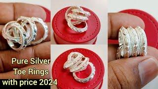 Pure Silver Toe Ring Designs with Price 2024/Silver Toe Ring Designs with weight and price