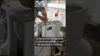 Check the Levelness of the Toilet Bottom #bathroom #toilet #factory