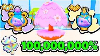 I Used +100,000,000% JELLY GOD POTION LUCK In Pets Go