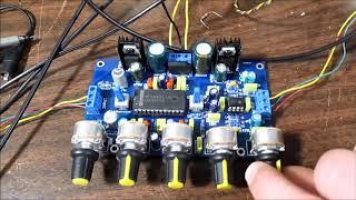 Stereo preamplifier board with tone control test & review