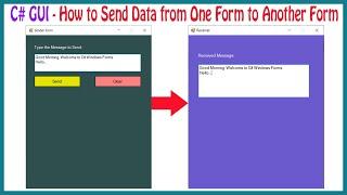 Learn C# - Passing Data from One Form to Another Form | Windows Forms C# Tutorial