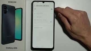 Samsung A06: How to Turn On/Off Lock Screen Notifications?