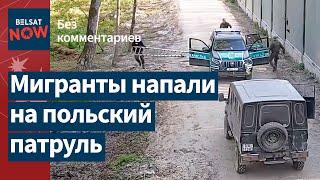 Напряжённость на беларусско-польской границе: мигранты напали на польских патрульных