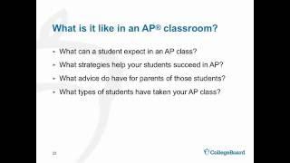Introduction to Advanced Placement for Parents