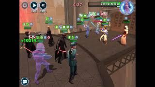 SWGOH  - SLKR Full FO Team (Hux + FOO) vs. Rey (L), GAS, HY, JKR, GK