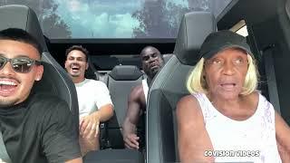 Grandma reaction first time in a Tesla  #fyp #funny #Tesla