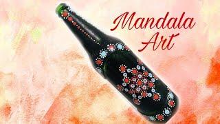 Mandala Bottle Art| MandalaArt| Bottle Art|Craft n Creativity|Easy dot bottle art