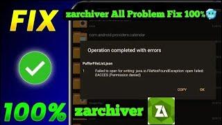 how to fix zarchiver operation completed with errors | zarchiver operation completed with errors fix