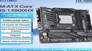 ERYING DIY PC Gamer Motherboard CPU Combo Core Interposer Kit i9 14900HX 24C32T DDR5 RAM Deskto