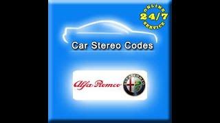 ALFA ROMEO Car stereo codes | Online service