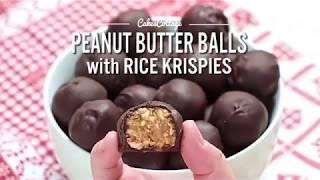 PEANUT BUTTER BALLS with RICE KRISPIES