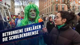 Karneval in Köln: Ana Lucía befragt Jecken zu Finanzpolitik | heute-show vom 28.02.2025