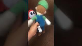 Luigi tells shy guy to watch the super Mario bro’s show