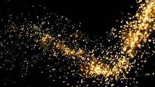 Golden glitter flight with sparkling light | Christmas Background Video | Free Stock Footage