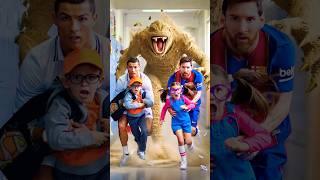 Ronaldo and Messi rescue Nick & Tani from the sand monster #ronaldo #messi #football #nickandtani
