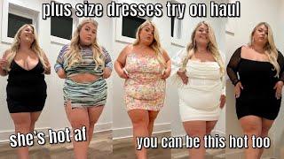 HONEST AF plus size try on haul *dress edition*