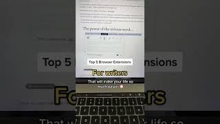Top 5 Extensions for Writers & Marketers 