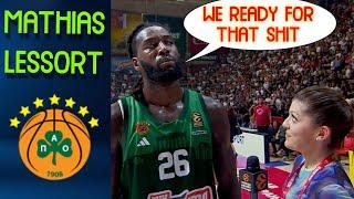 Mathias Lessort with most epic half-time interview  | Crvena Zvezda - Panathinaikos