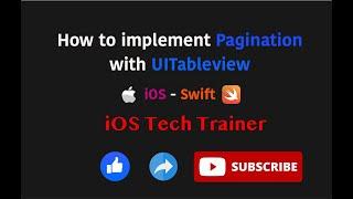 iOS --- TableView Pagination --- Swift