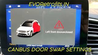 EVO Retrofits: Mercedes GL ML Door Swap Settings via Canbus on  EVO FIT Android Touchscreen Benz