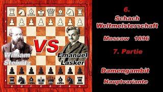 William Steinitz Vs. Emanuel Lasker  6. Schach WM 1896 Moskau  D53 Damengambit | #chess 307S