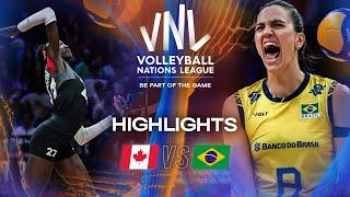 Canada  vs. Brazil  - Highlights | Week 2 | Women's VNL 2025
