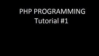 PHP Programming Tutorial #1: File Upload Script