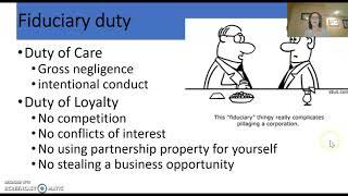 Business Law - Fiduciary Duty