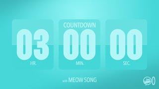 3 Hours【180 Min】Countdown Flip Clock Timer | Meow Meow Meow Meow Song 