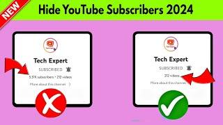 How To Hide Youtube Subscribers on Phone 2024 || How to Hide Subscribers on Youtube 2024