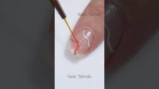 Abstract Minimal Autumn Nail Art Tutorial #shorts