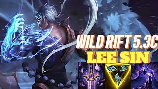 WILD RIFT Lee Sin Jungle - 5.3C BUILD & RUNES - Challenger Rank Gameplay