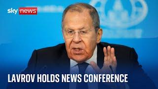 Russian Foreign Minister Sergei Lavrov holds his annual news conference in Moscow - Watch live