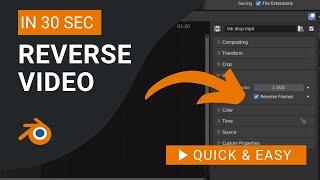 Blender Tutorial: How to Reverse Video in Blender Video Editor