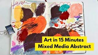 Art in 15 Minutes - Abstract Sketchbook Spread