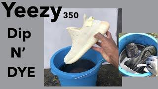 How To Dye Shoes Custom Yeezy Boost 350 V2 Butter Dip N' Dye Black out