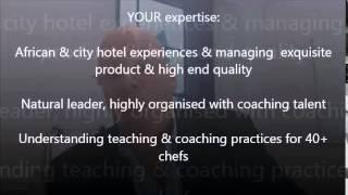 Executive Chef- Southern Africa & Luxury Hotel- US$54K