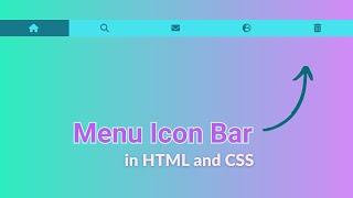 Custom Menu Icon Bar with #HTML and #CSS - tutorial for beginners