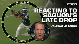 Peyton Manning is DUMBFOUNDED by Saquon Barkley's late drop that led to Falcons' win  | ManningCast