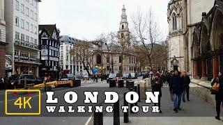 London Walk | Fleet Street to Aldwych (Walking in the City of London)