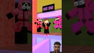 JJ vs Wither Skeleton in Squid Game Glass Bridge! Who Falls First? #shorts #viralvideo #animation