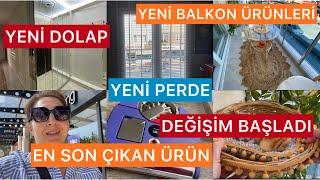 YENİ DOLAP YAPILDI️BALKON DEĞİŞİMİ️YENİ PERDELER️BU ÜRÜN MUHTEŞEM⁉️PAZARDAN BAKIN NE ALDIM#vlog