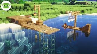 Minecraft 1.15 Fishing Dock & Boat Design [How to Build]