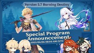 300 PRIMOGEMS!! CONFIRMED 5.7 SPECIAL PROGRAM, REWARDS, BANNERS, EVENT & MORE - Genshin Impact