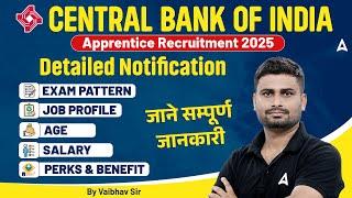 Central Bank of India Apprentice Recruitment 2025 Notification Out | Exam Date | Stipend | Detailed
