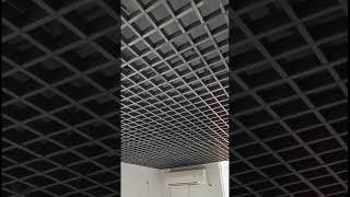 Open cell ceiling installation for luxury commercial design