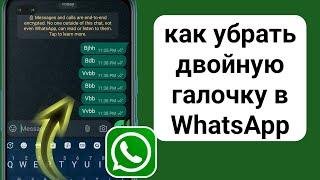 Как убрать двойную галочку в WhatsApp (2024) | WhatsApp без двойной галочки