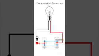 2a switch connection diagram  light and fan connection  #viral #electric  #shorts gopi electric