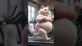 fat cat exercising #ai #cat #fatcat #catshorts